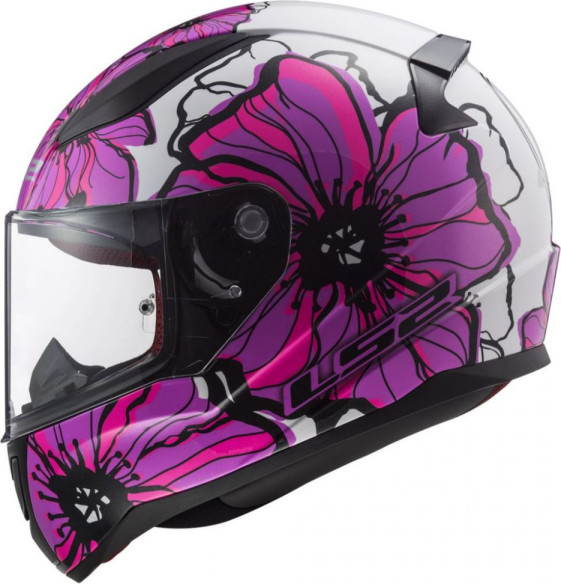 Casca Moto Full-Face Dama FF353 Rapid Poppies Roz