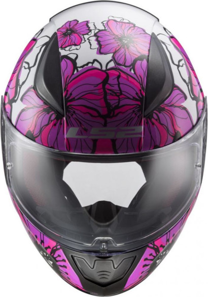 Casca Moto Full-Face Dama FF353 Rapid Poppies Roz