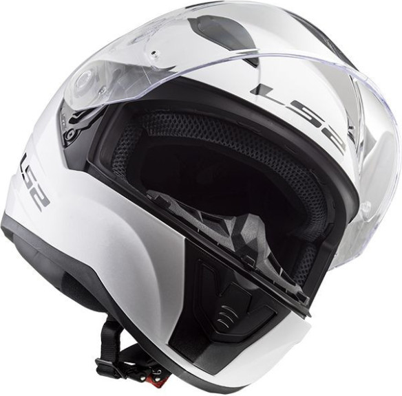 Casca Moto Full/Face FF353 Rapid Single Mono Alb Lucios