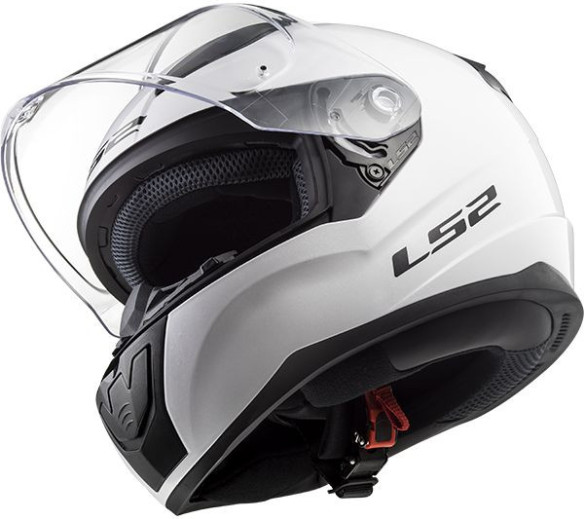 Casca Moto Full/Face FF353 Rapid Single Mono Alb Lucios