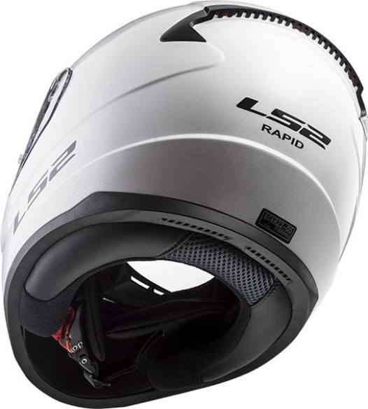 Casca Moto Full/Face FF353 Rapid Single Mono Alb Lucios