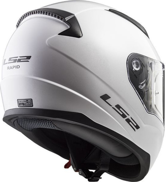 Casca Moto Full/Face FF353 Rapid Single Mono Alb Lucios