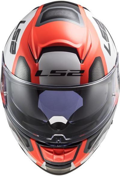 Casca Moto Full/Face FF397 Vector FT2 Automat Alb Lucios Portocaliu Fluo