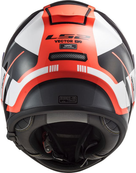 Casca Moto Full/Face FF397 Vector FT2 Automat Alb Lucios Portocaliu Fluo