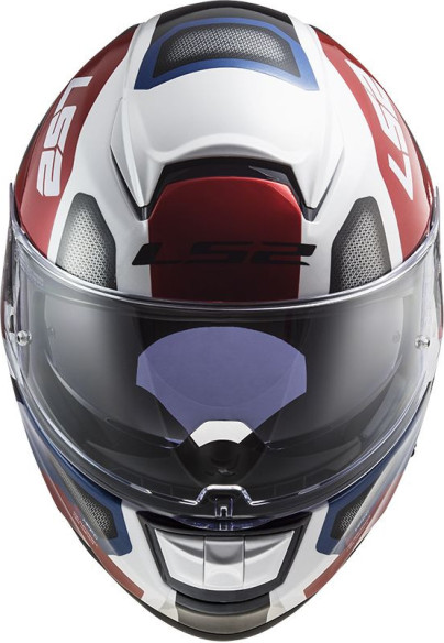 Casca Moto Full/Face FF397 Vector FT2 Automat Alb Lucios Rosu