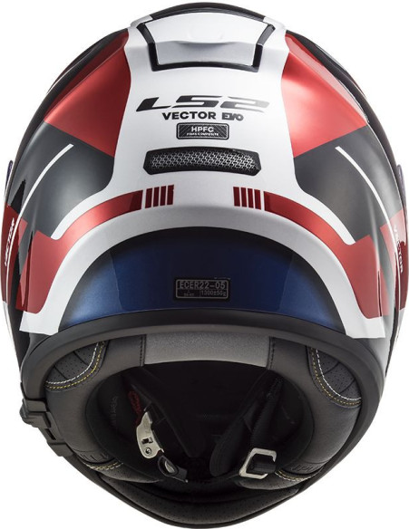Casca Moto Full/Face FF397 Vector FT2 Automat Alb Lucios Rosu