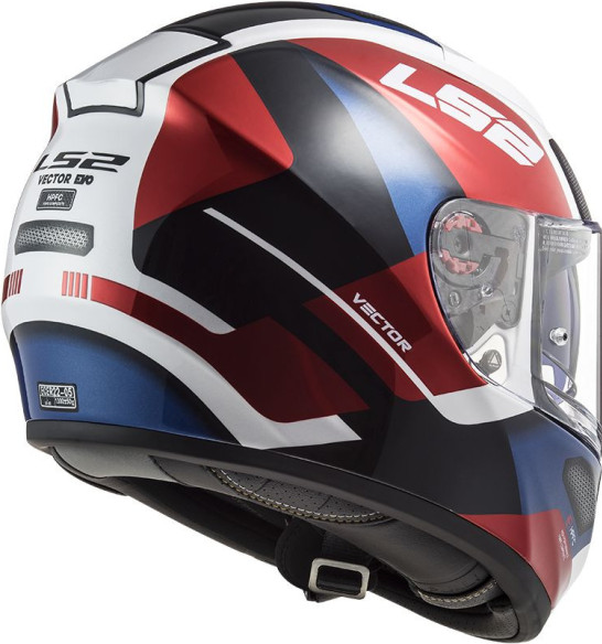 Casca Moto Full/Face FF397 Vector FT2 Automat Alb Lucios Rosu
