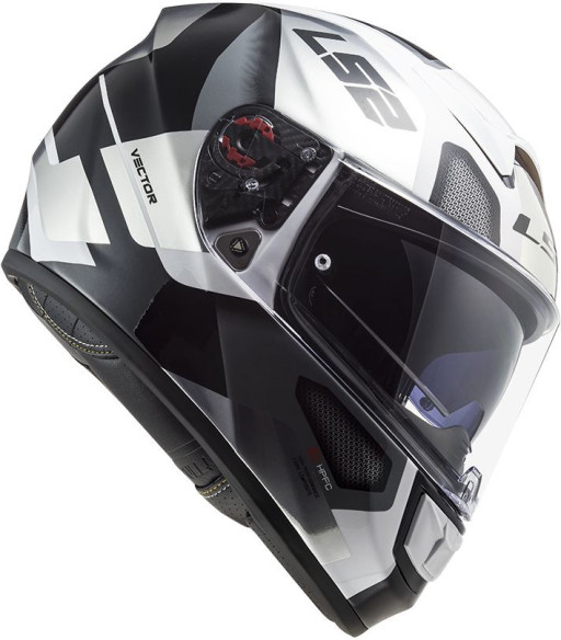 Casca Moto Full/Face FF397 Vector FT2 Automat Alb Lucios Titanium