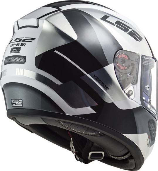 Casca Moto Full/Face FF397 Vector FT2 Automat Alb Lucios Titanium