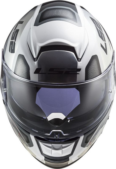 Casca Moto Full/Face FF397 Vector FT2 Automat Alb Lucios Titanium