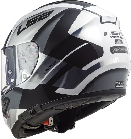 Casca Moto Full/Face FF397 Vector FT2 Automat Alb Lucios Titanium