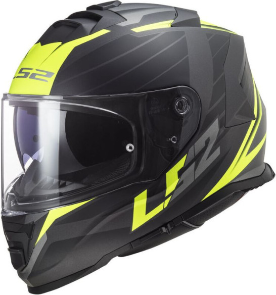 Casca Moto Full/Face FF800 Storm Nerve Negru Mat H/V Galben
