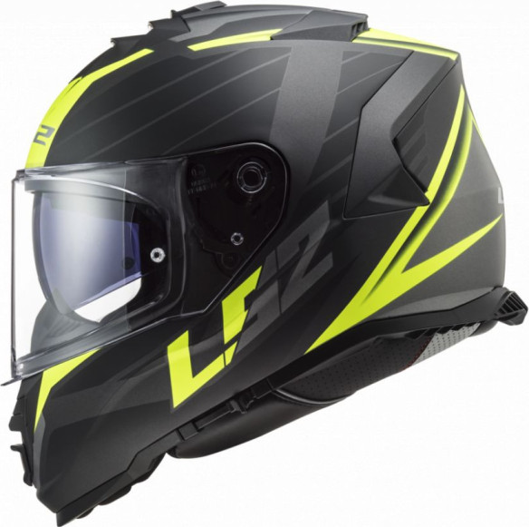 Casca Moto Full/Face FF800 Storm Nerve Negru Mat H/V Galben