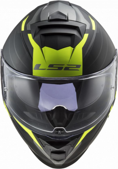 Casca Moto Full/Face FF800 Storm Nerve Negru Mat H/V Galben