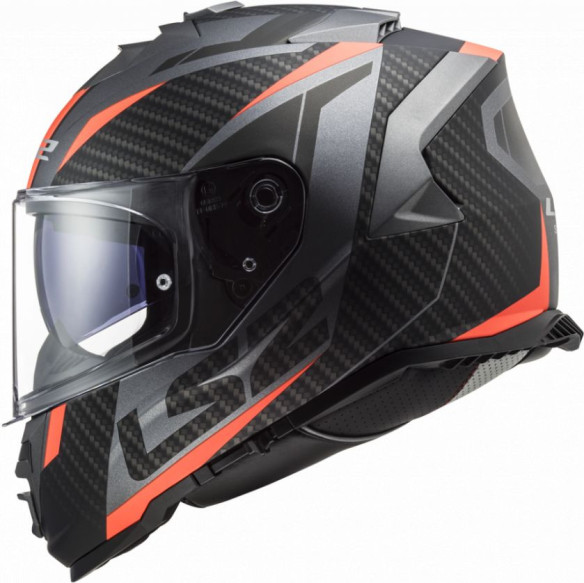 Casca Moto Full/Face FF800 Storm Racer Titanium Fluo Portocaliu