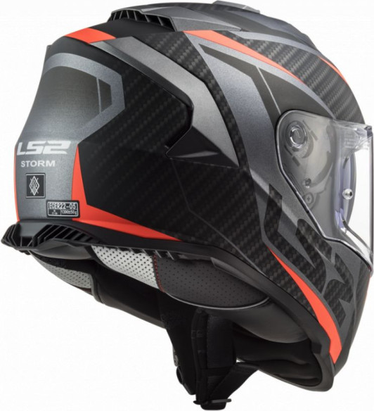Casca Moto Full/Face FF800 Storm Racer Titanium Fluo Portocaliu