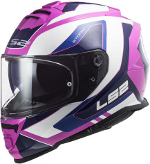 Casca Moto Full-Face Dama FF800 Storm Techy Gloss Alb Roz