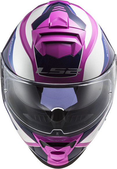 Casca Moto Full-Face Dama FF800 Storm Techy Gloss Alb Roz