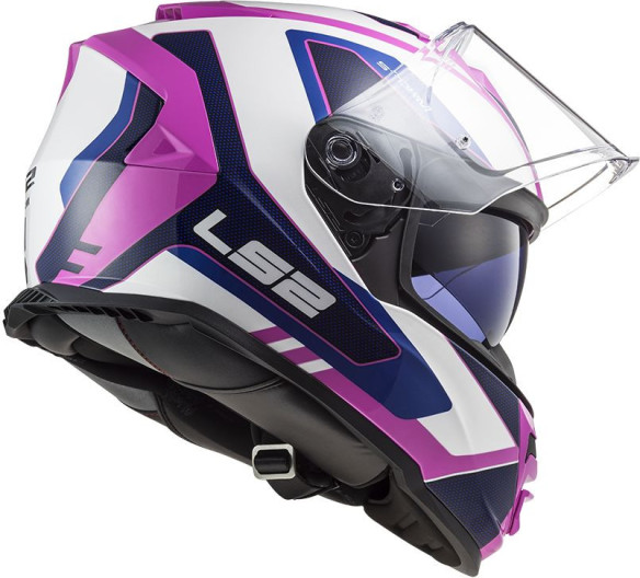 Casca Moto Full-Face Dama FF800 Storm Techy Gloss Alb Roz