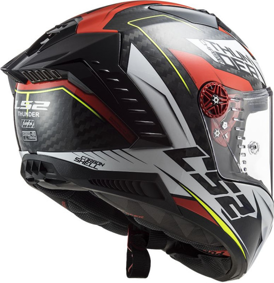Casca Moto Full/Face FF805 Thunder C Chase Alb Lucios Rosu