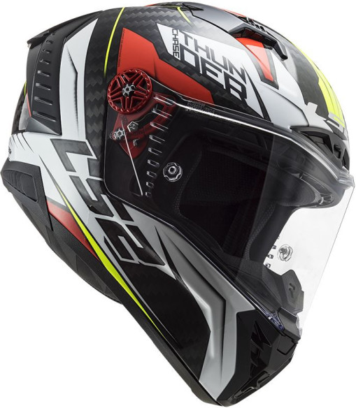 Casca Moto Full/Face FF805 Thunder C Chase Alb Lucios Rosu
