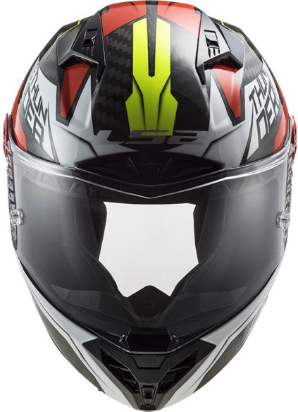 Casca Moto Full/Face FF805 Thunder C Chase Alb Lucios Rosu