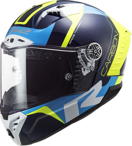 Casca Moto Full/Face FF805 Thunder C Rracing1 Albastru Lucios H/V Galben