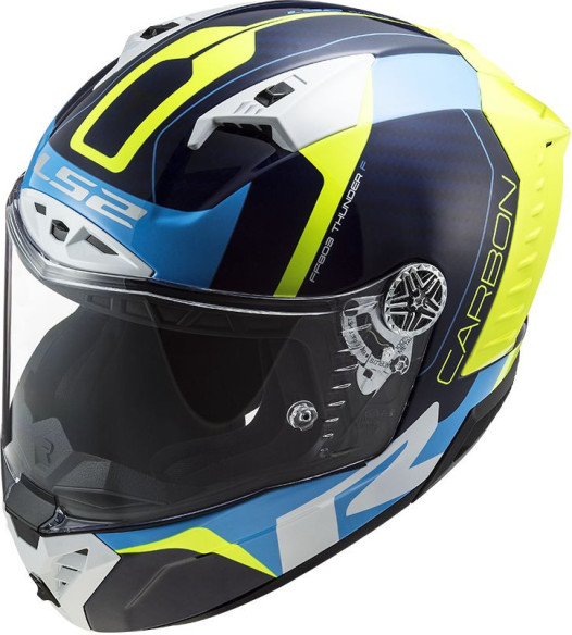 Casca Moto Full/Face FF805 Thunder C Rracing1 Albastru Lucios H/V Galben