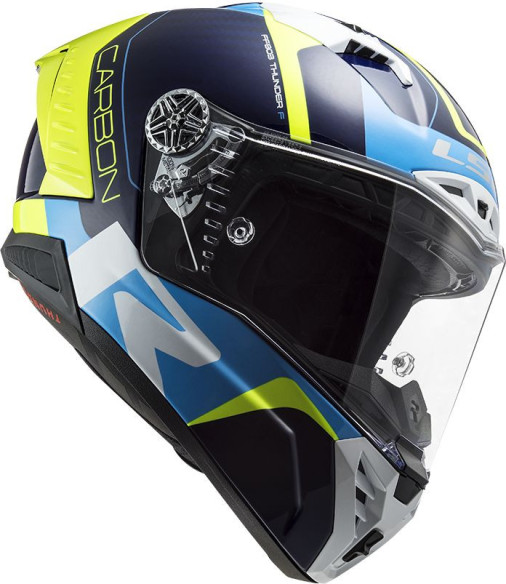 Casca Moto Full/Face FF805 Thunder C Rracing1 Albastru Lucios H/V Galben