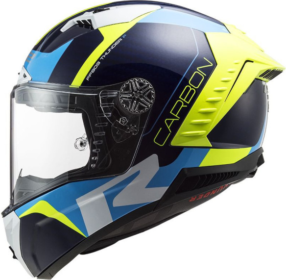Casca Moto Full/Face FF805 Thunder C Rracing1 Albastru Lucios H/V Galben