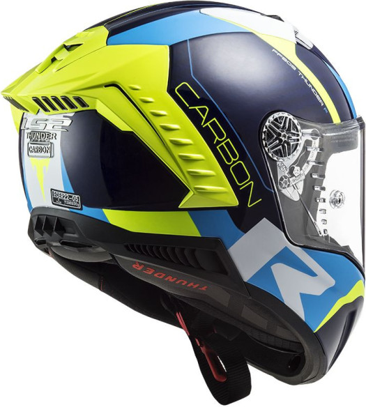 Casca Moto Full/Face FF805 Thunder C Rracing1 Albastru Lucios H/V Galben