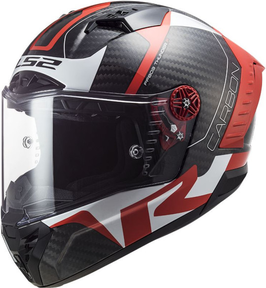 Casca Moto Full/Face FF805 Thunder C Racing1 Rosu Lucios Alb