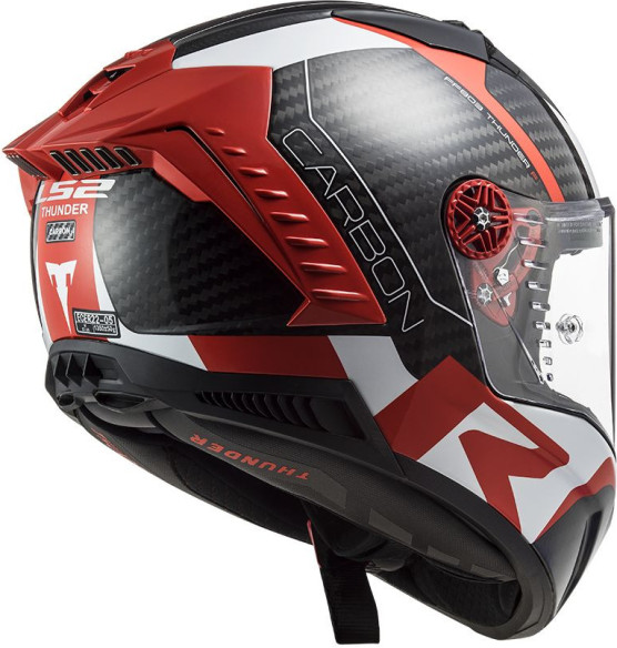 Casca Moto Full/Face FF805 Thunder C Racing1 Rosu Lucios Alb