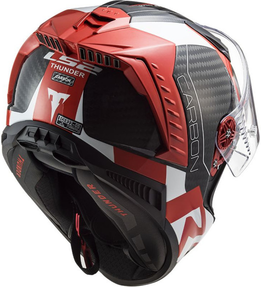 Casca Moto Full/Face FF805 Thunder C Racing1 Rosu Lucios Alb
