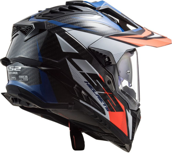 Casca ATV MX701 Explorer Carbon Focus Gray/Blue/Red 23