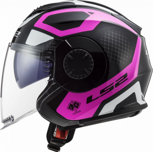 Casca Moto Jet OF570 Verso Marker Matt Black Violet