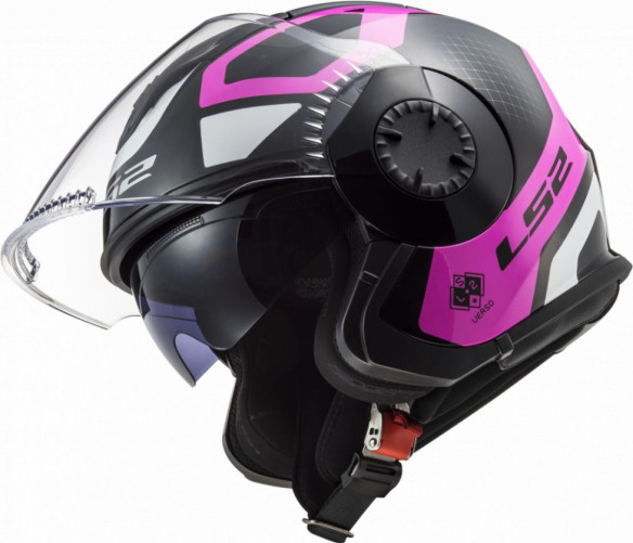 Casca Moto Jet OF570 Verso Marker Matt Black Violet