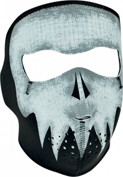 Masca Fata Full Face Glow-in-the-dark Gray Skull One Size Wnfm081g