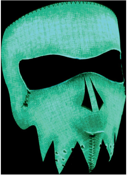 Masca Fata Full Face Glow-in-the-dark Gray Skull One Size Wnfm081g