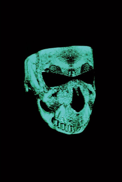 Masca Fata Full Face Glow-in-the-dark Skull One Size Wnfm002g