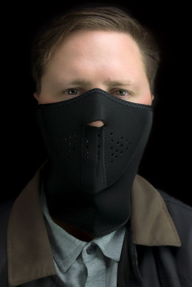 Masca Fata Half Face 3-panel With Neck Shield Black One Size Wnfm114h3