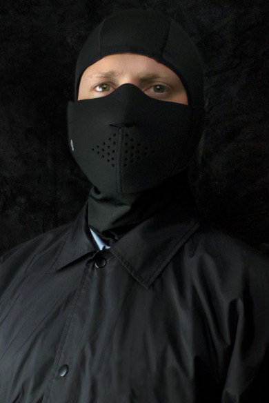Masca Fata Half Face 3-panel With Neck Shield Black One Size Wnfm114h3