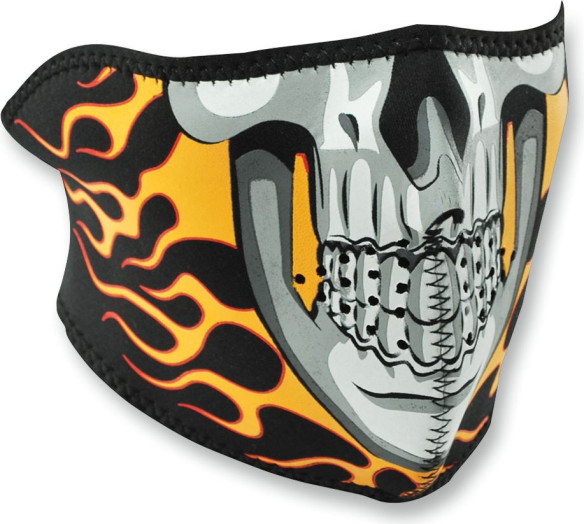 Masca Fata Half Face Burning Skull One Size Wnfm061h