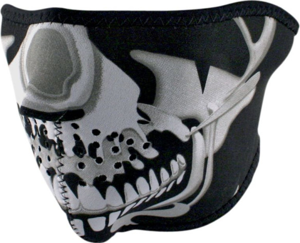 Masca Fata Half Face Chrome Skull One Size Wnfm023h