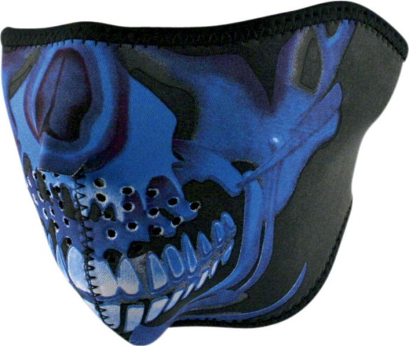 Masca Fata Half Face Chrome Skull One Size Wnfm024h