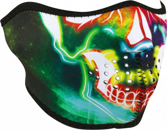 Masca Fata Half Face Neon Skull One Size Wnfm098h
