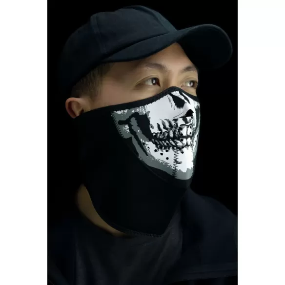 Masca Fata Half Face With Neck Shield 3-panel Skull Face One Size Wnfm002h3