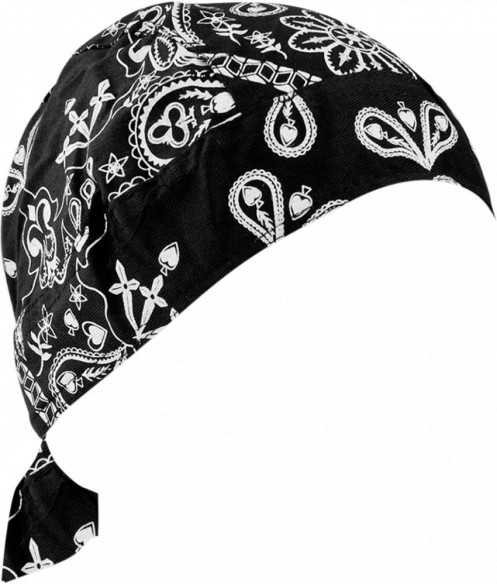 Bandana Road Hog Black Paisley Tie-on One Size Zsg101