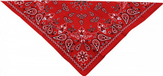 Paisley Cotton Bandana Red B003