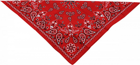 Paisley Cotton Bandana Red B003